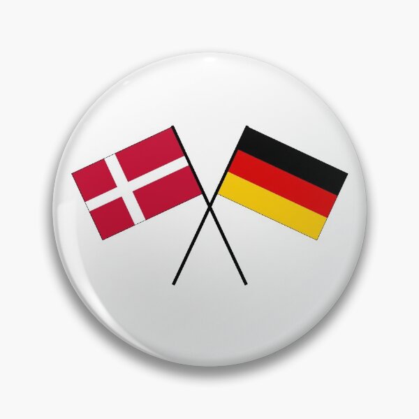 Item preview, Denmark Germany crossed ensign flag designed and sold by GeogDesigns.