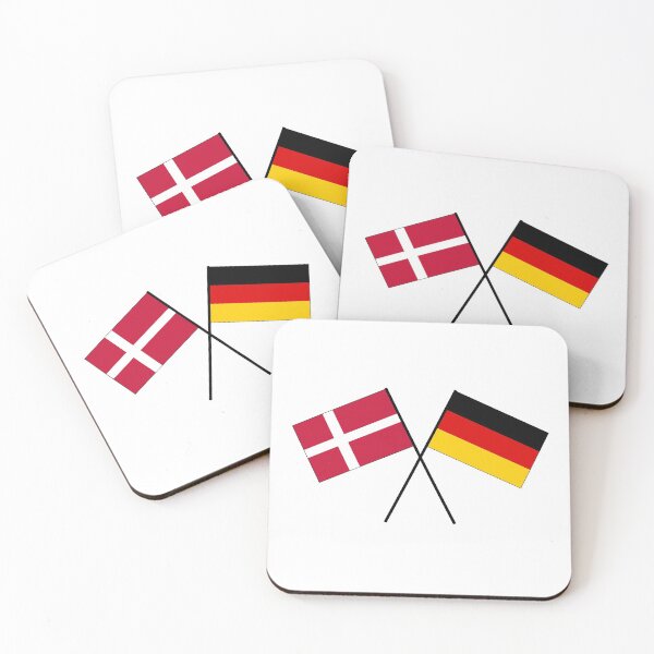 Item preview, Denmark Germany crossed ensign flag designed and sold by GeogDesigns.