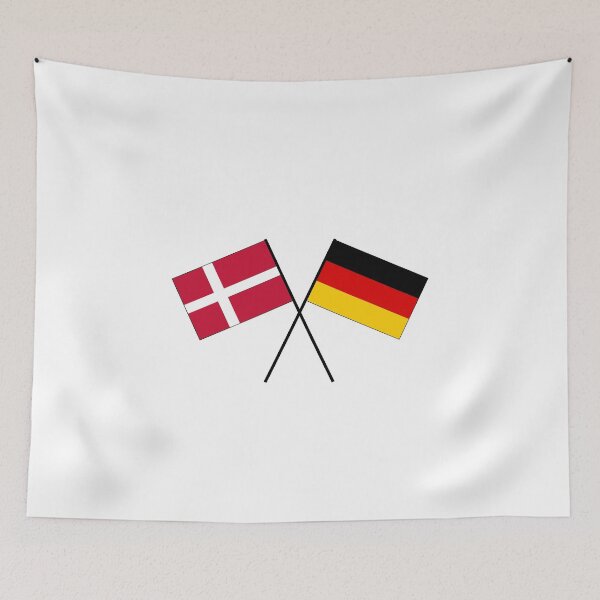 Item preview, Denmark Germany crossed ensign flag designed and sold by GeogDesigns.