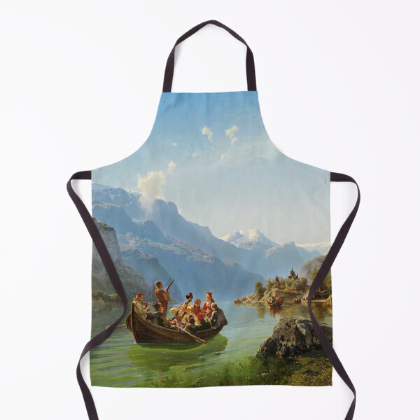 Item preview, Bridal Procession on the Hardangerfjord - Hans Gude, Adolph Tidemand designed and sold by brushandframes.