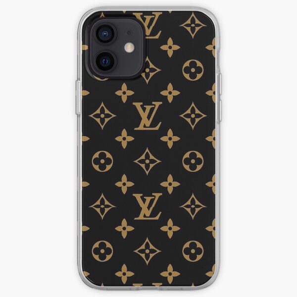 Luxury Black Gold Louis V 2021 Pattern Monogram Original iPhone Soft Case