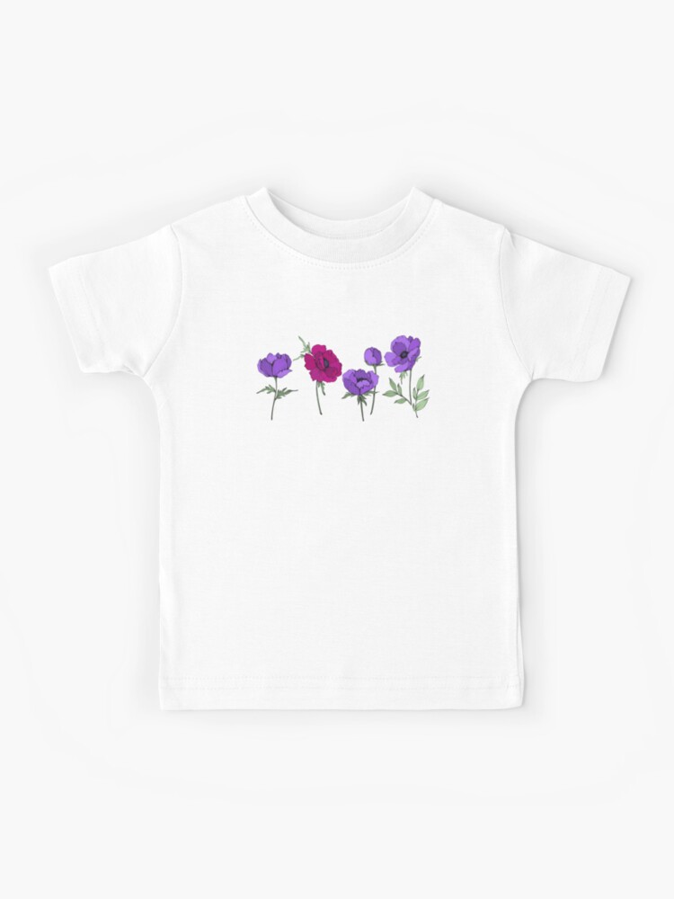 Camiseta para niños «anémona colorida» de Floralsharry | Redbubble