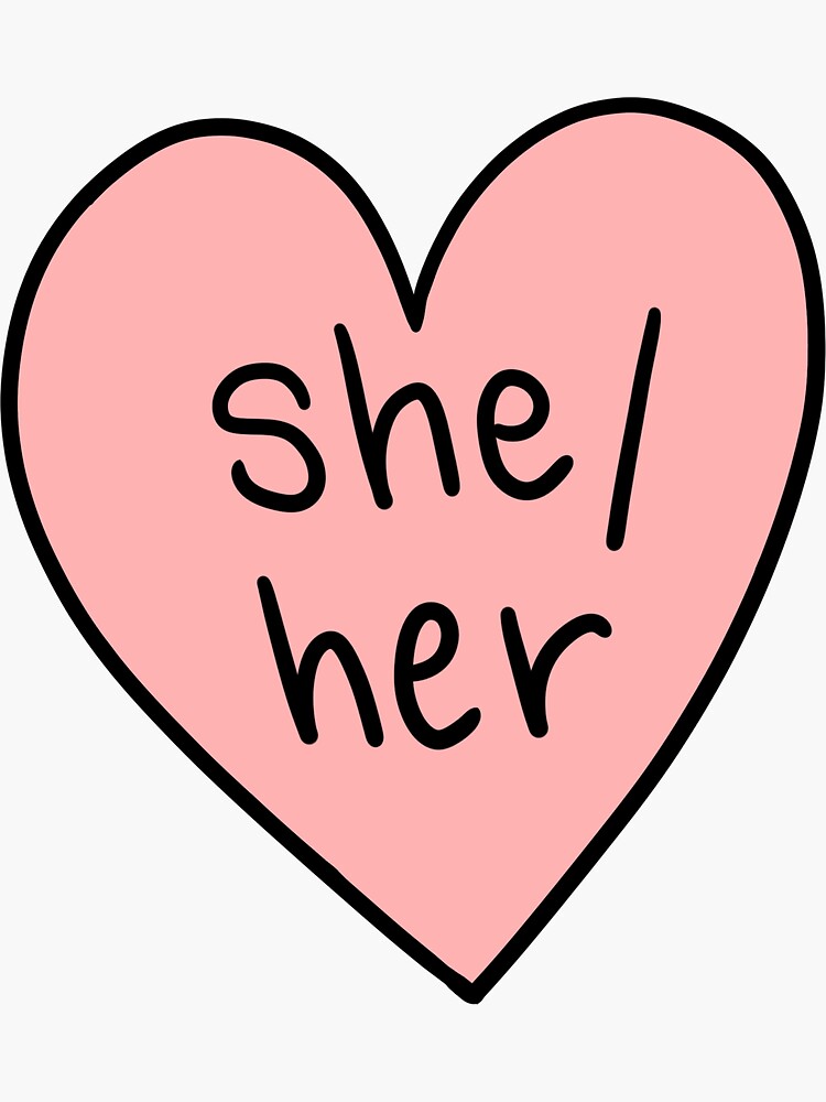 Pink Sketchbook She/They Pronouns  Sticker for Sale by MoonMint