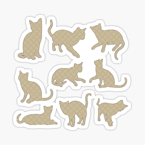 Cat shapes sticker pack Sticker