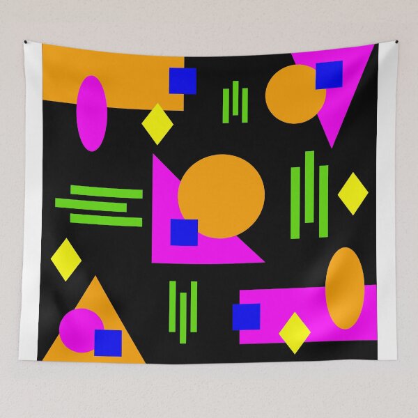 Item preview, Fluor colors geometric design copy designed and sold by Laura-Arbol.