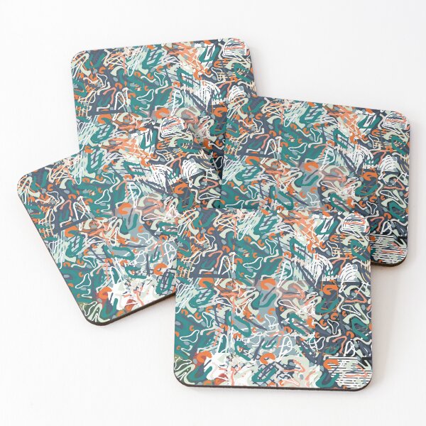 Item preview, Four multi-colored curve prints  designed and sold by Gitau98.