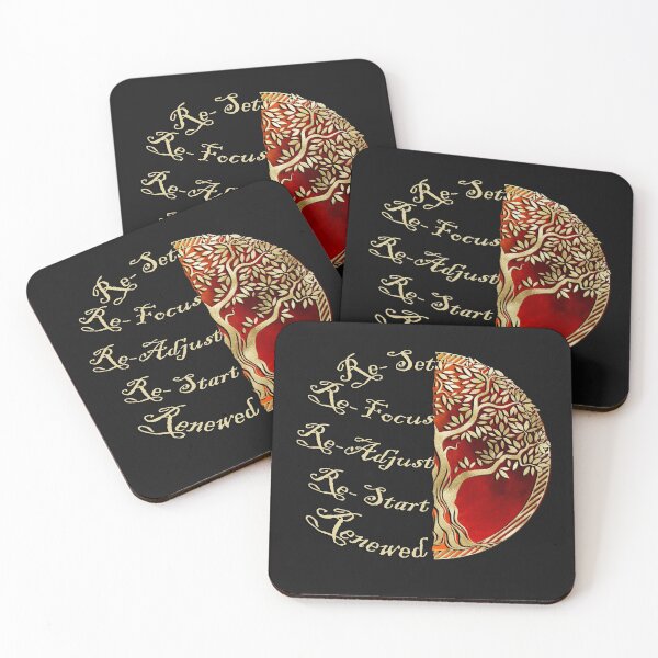 Item preview, Motivational Quote Re-Focus Yoga Zen Symbol & Inspirational Quote Moon, Tree of Life designed and sold by tamdevo1.