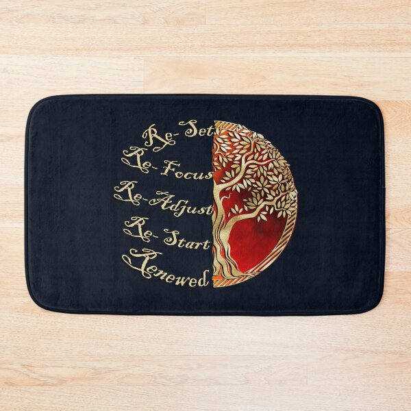 Item preview, Motivational Quote Re-Focus Yoga Zen Symbol & Inspirational Quote Moon, Tree of Life designed and sold by tamdevo1.