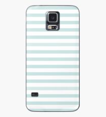 Nautical Stripe Light Blue and White Case/Skin for Samsung Galaxy