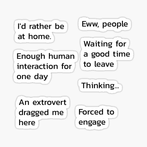 Introvert starter pack Sticker