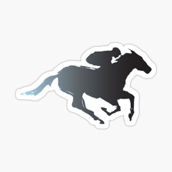 Polo Player Jockey with Horse Silhouette Sticker