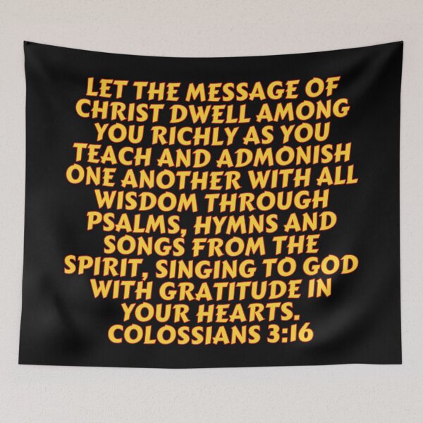 Item preview, Bible Verse Colossians 3:16 designed and sold by Prayingwarrior.
