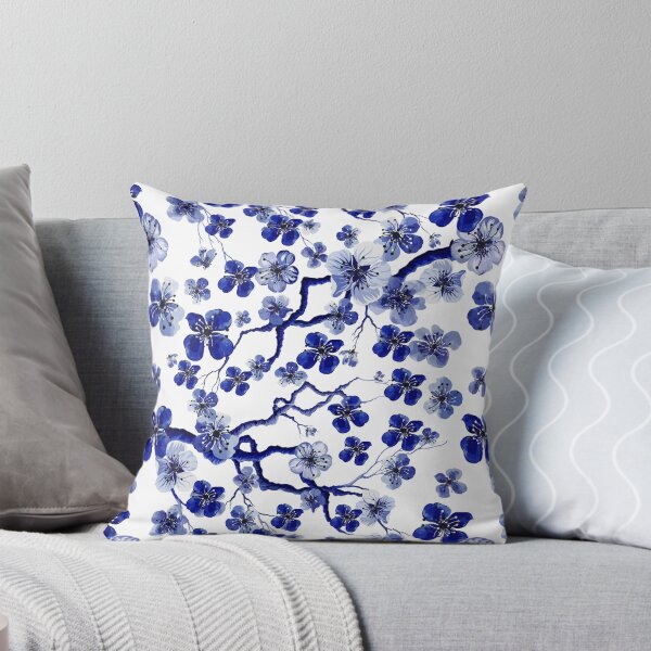 Item preview, Blue Sakura Cherry Blossom Pattern designed and sold by virillanissa.