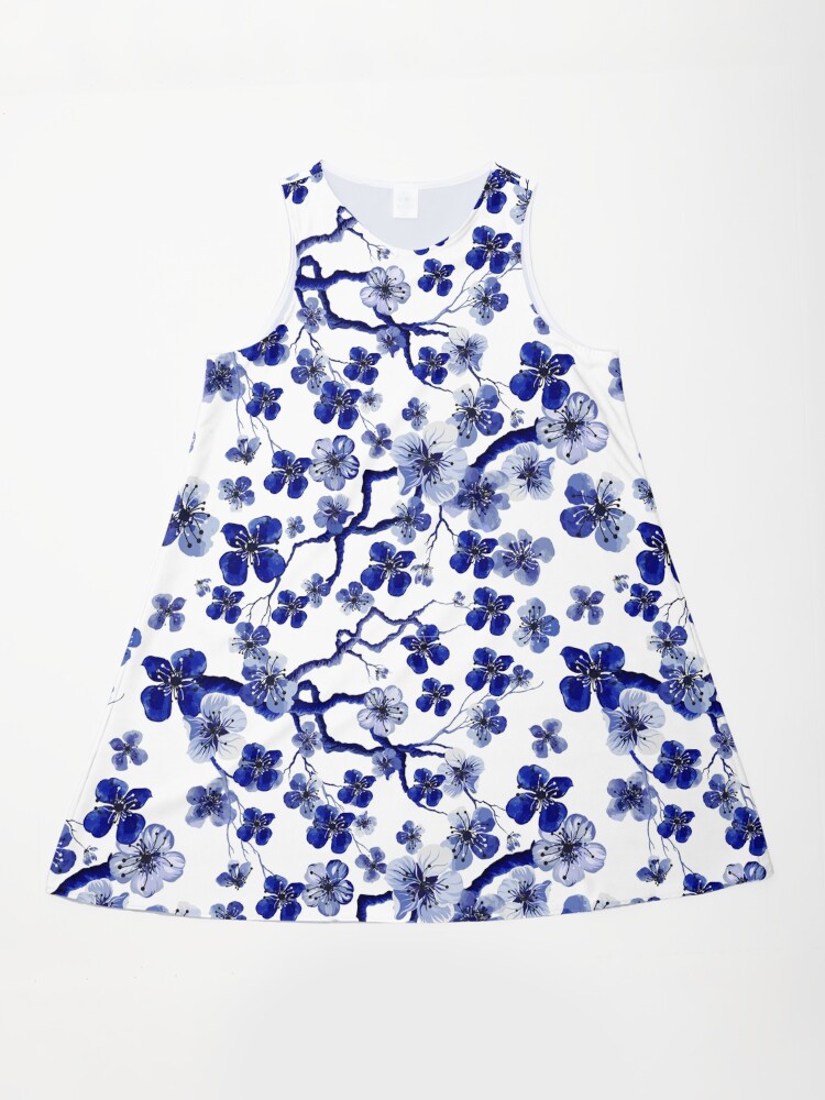blue cherry blossom dress Little English | Cherry Blossoms Birdie Dress