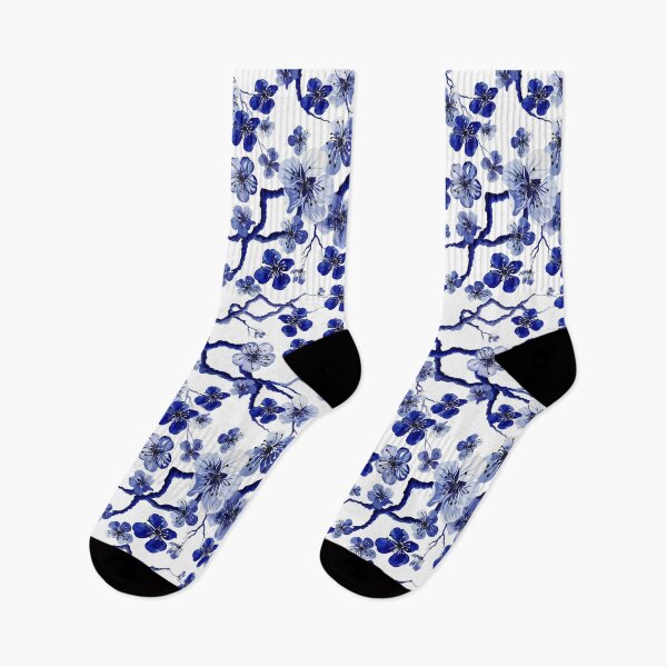 Item preview, Blue Sakura Cherry Blossom Pattern designed and sold by virillanissa.