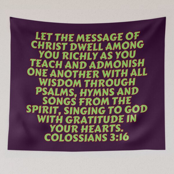 Item preview, Bible Verse Colossians 3:16 designed and sold by Prayingwarrior.
