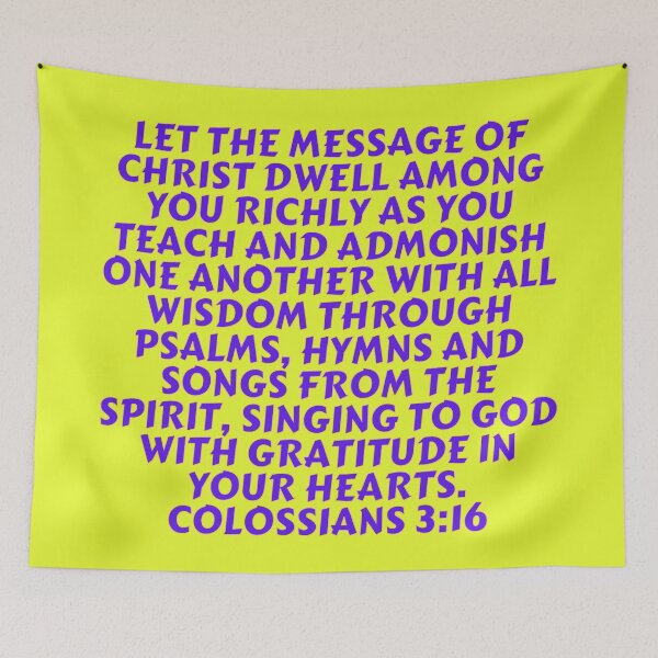 Item preview, Bible Verse Colossians 3:16 designed and sold by Prayingwarrior.