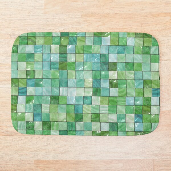 Item preview, Green abalone tiles pattern designed and sold by BathHeaven.