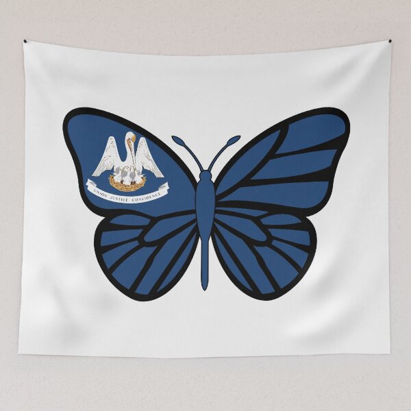 Item preview, State of Louisiana Flag Butterfly designed and sold by Gsallicat.