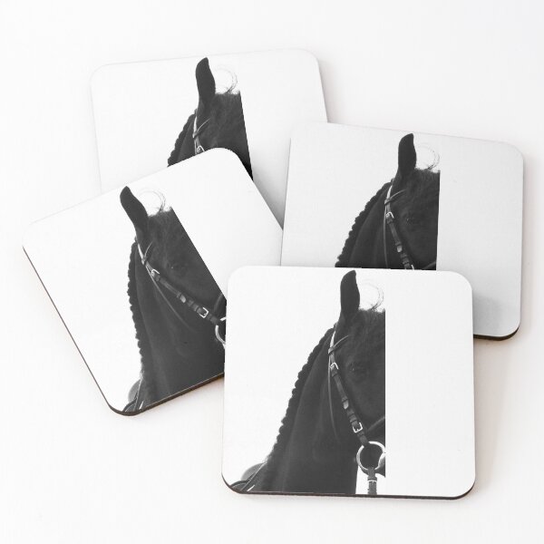 Item preview, Peekaboo Friesian Horse Black Baroque Stallion Photography Fine Art Print designed and sold by tinaschofield.