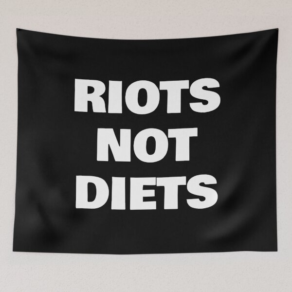 Item preview, RIOTS NOT DIETS - body positive   designed and sold by Inspirationmotivation.