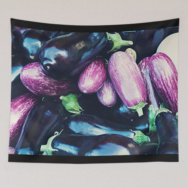 Item preview, Eggplant on the vine, purple vegetable, photograph, photo, pic designed and sold by Nostrathomas66.