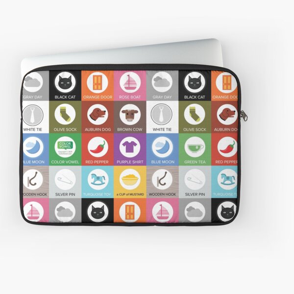 Color Vowel Tiles Laptop Sleeve