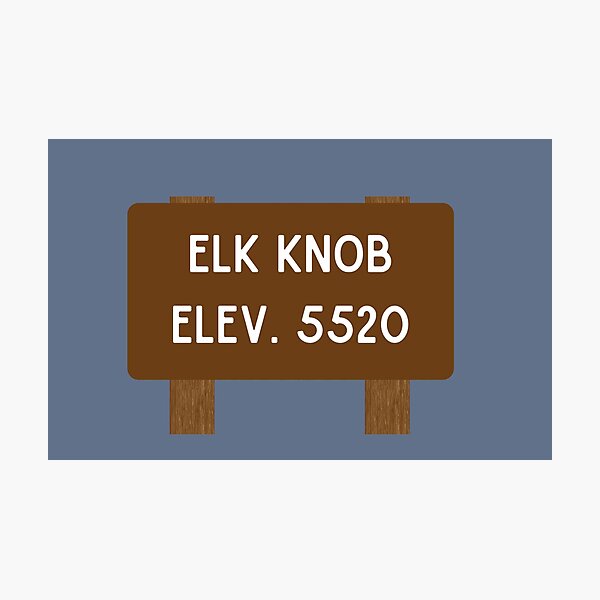 Item preview, Elk Knob North Carolina Elevation Sign designed and sold by TheWaterBirds.