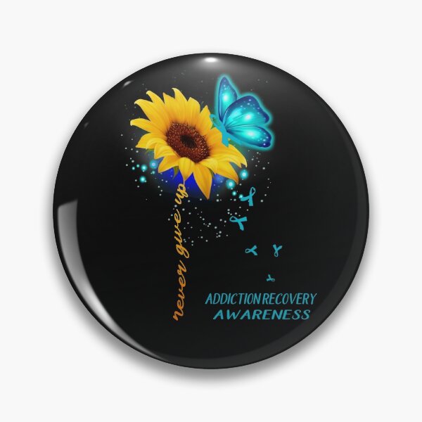 Artikelvorschau, Geben Sie niemals das Bewusstsein für die Wiederherstellung der Sucht nach Sonnenblumenbändern auf entworfen und verkauft von deputylove.
