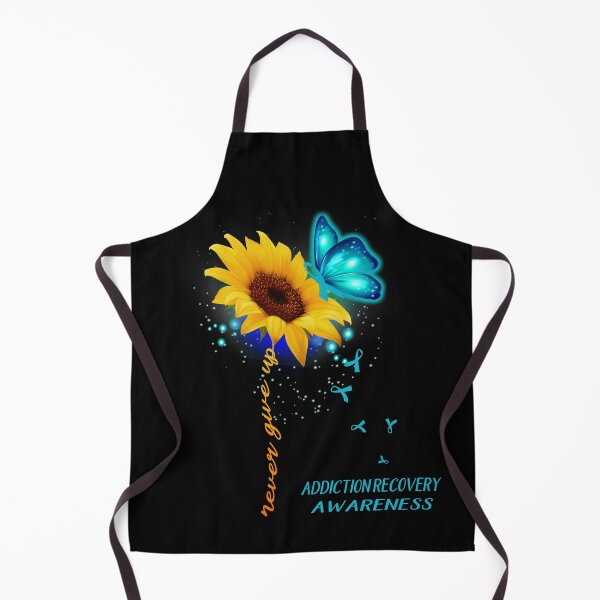 Item preview, Never Give Up Sunflower Ribbon Addiction Recovery Awareness designed and sold by deputylove.