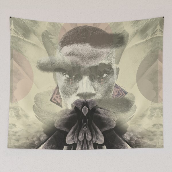 Item preview, Model with feathers Digital Illustration All Over designed and sold by Susanne Margarete Lutz.