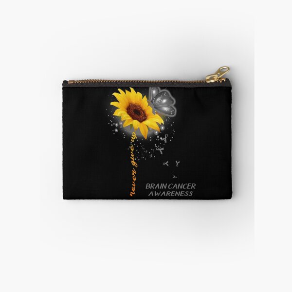 Item preview, Never Give Up Sunflower Ribbon Brain Cancer Awareness designed and sold by deputylove.