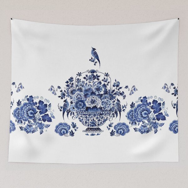 Item preview, Blue Pottery Pattern designed and sold by Bethany Gustafson.