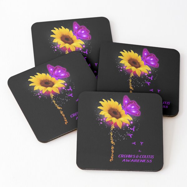 Item preview, Never Give Up Sunflower Ribbon Crohn's & Colitis Awareness designed and sold by deputylove.