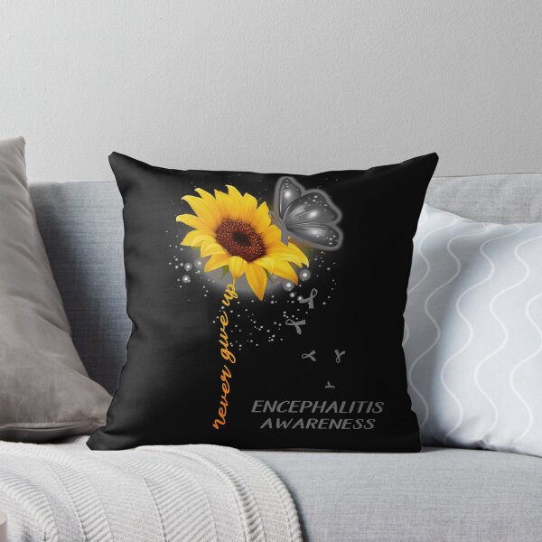 Item preview, Never Give Up Sunflower Ribbon Encephalitis Awareness designed and sold by deputylove.