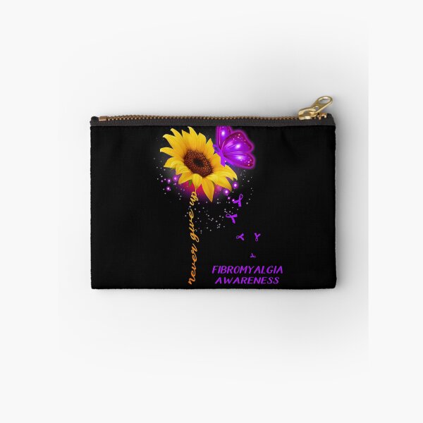 Item preview, Never Give Up Sunflower Ribbon Fibromyalgia Awareness designed and sold by deputylove.