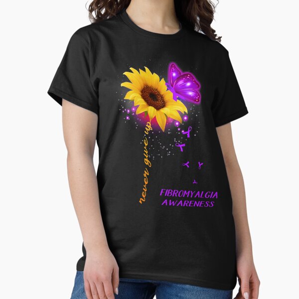 Item preview, Never Give Up Sunflower Ribbon Fibromyalgia Awareness designed and sold by deputylove.