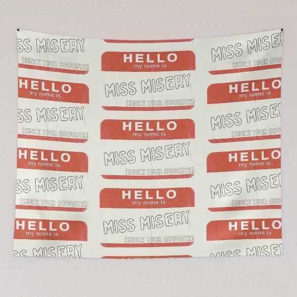 Item preview, Miss Misery (Since Your Goodbye) Name Tag designed and sold by stephensking.