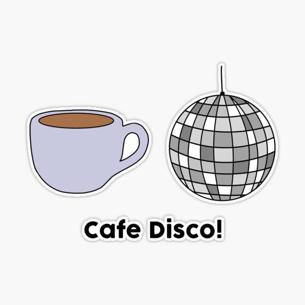 Cafe Disco Sticker for Sale by mlaudym