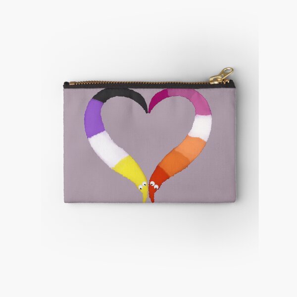 Item preview, Nonbinary Lesbian Worm on a String Heart designed and sold by guavaowl.