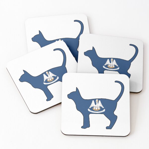 Item preview, State of Louisiana Flag for Cat Lovers designed and sold by Gsallicat.