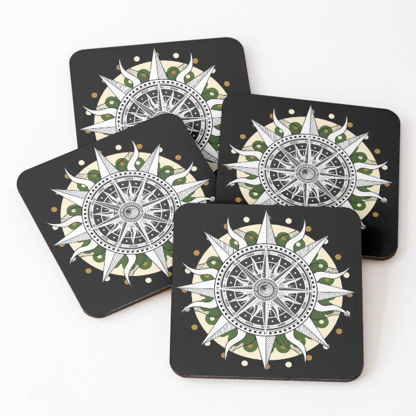Item preview, Mystical Sun Green and Cream designed and sold by Trinket-Trickster.