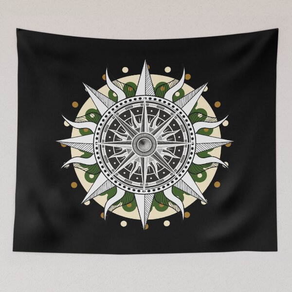 Item preview, Mystical Sun Green and Cream designed and sold by Trinket-Trickster.