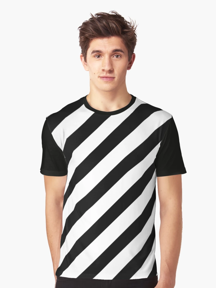 Tシャツ・カットソー DIAGONAL : 25SS / STRIPE GRAPHIC PRINTING TEE (2COLORS) Diagonal stripes