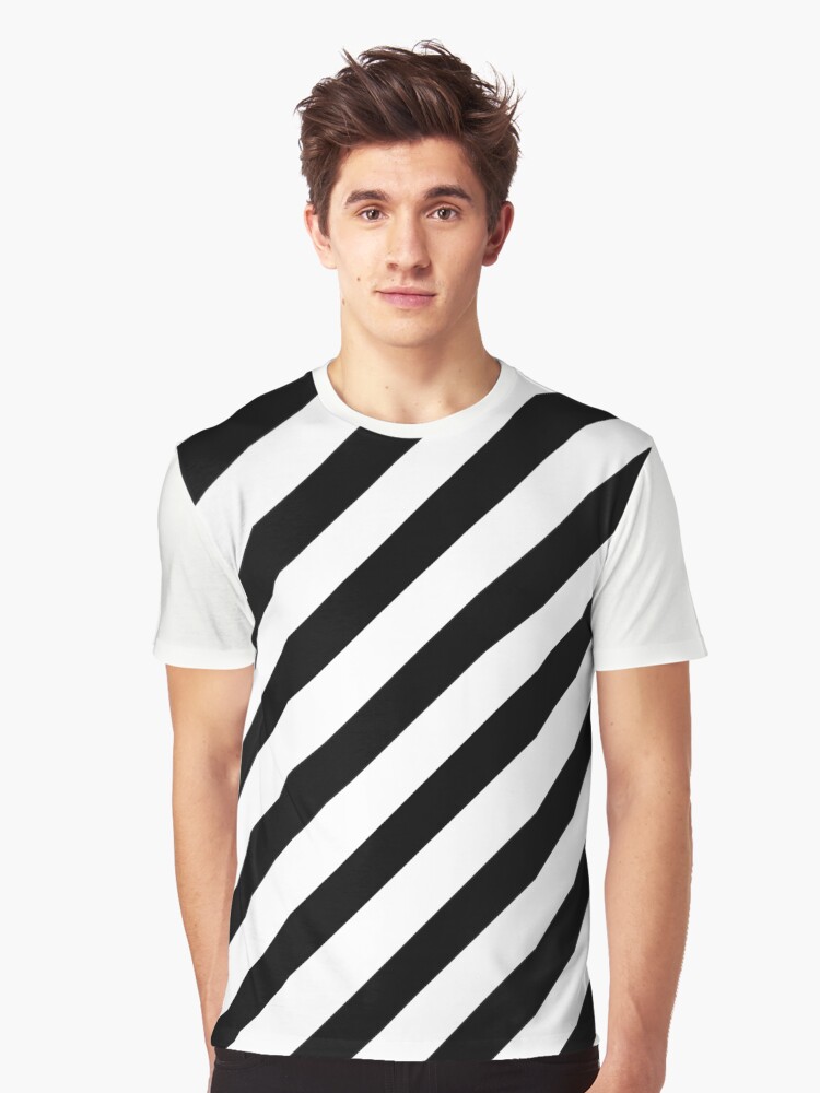 Tシャツ・カットソー DIAGONAL : 25SS / STRIPE GRAPHIC PRINTING TEE (2COLORS) Diagonal stripes
