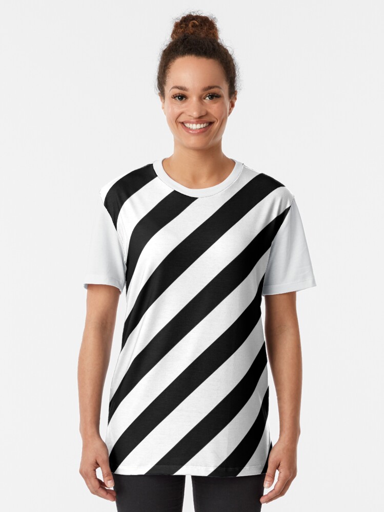 【DIAGONAL】25 GRAPHIC PRINTING TEE Diagonal stripes