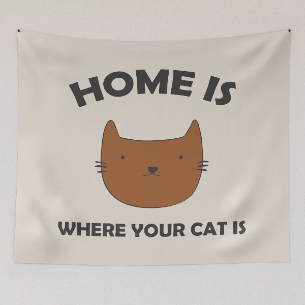Item preview, Home is Where your Cat is in Orange designed and sold by Interpret108.