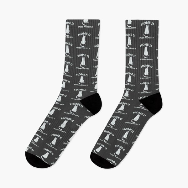 Item preview, Home is where your cat is in Gray designed and sold by Interpret108.