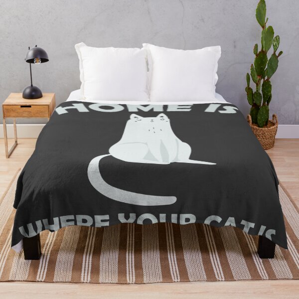 Item preview, Home is where your cat is in Gray designed and sold by Interpret108.