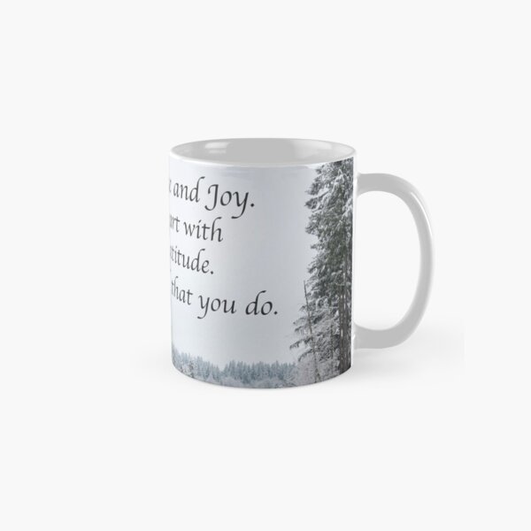 Seek His Peace: Snow Clearing In The Woods Classic Mug
